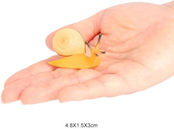 7 Pcs Snail Figurine Miniature Snail Model Realistic Animal Figurines Fairy Garden Micro Landscape Decor