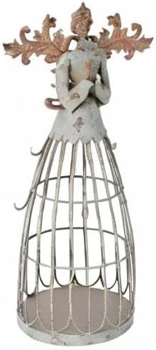 Morning View Metal Praying Angel Garden Statue Decor for Yard Art Outdoor Standing Large Angel Decorations Antique Patio Patio Lawn Holiday Christmas 18 Inches Tall