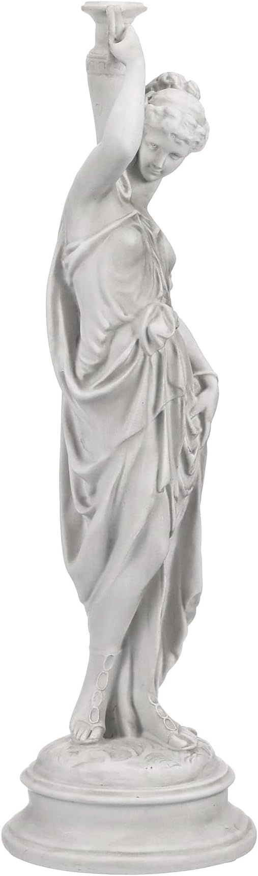 Design Toscano Dione the Divine Greek Water Woman Indoor/Outdoor Garden Statue, Medium, 22 inches tall, Cast Stone Resin, Antique Stone Finish