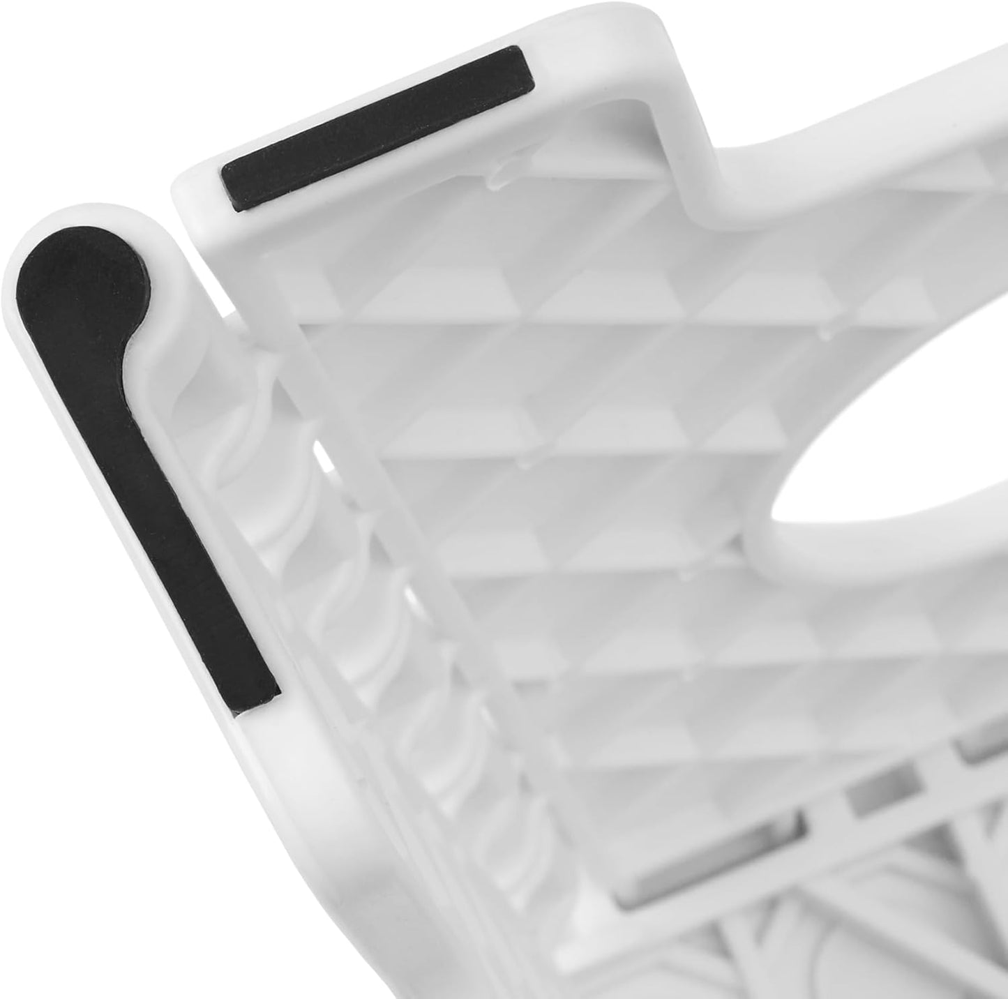 Casafield 13" Folding Step Stool with Handle, White - Portable Collapsible Small Plastic Foot Stool for Adults - Use in The Kitchen, Bathroom and Bedroom