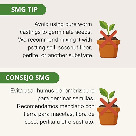 SMG Organic Worm Castings – 100% Pure Earthworm Compost & Natural Fertilizer, Nutrient-Rich Soil Amendment for Plants, Vegetables, Flowers & Trees, 3 lbs