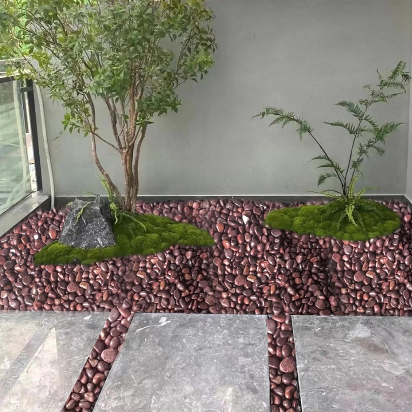 40 lbs Red River Rocks for Landscaping, 1-2 Inch Polished Pebbles for Indoor Plants, Decorative Rocks Stones for Vases, Aquariums, Fountains, Pathways, Backyard and Garden