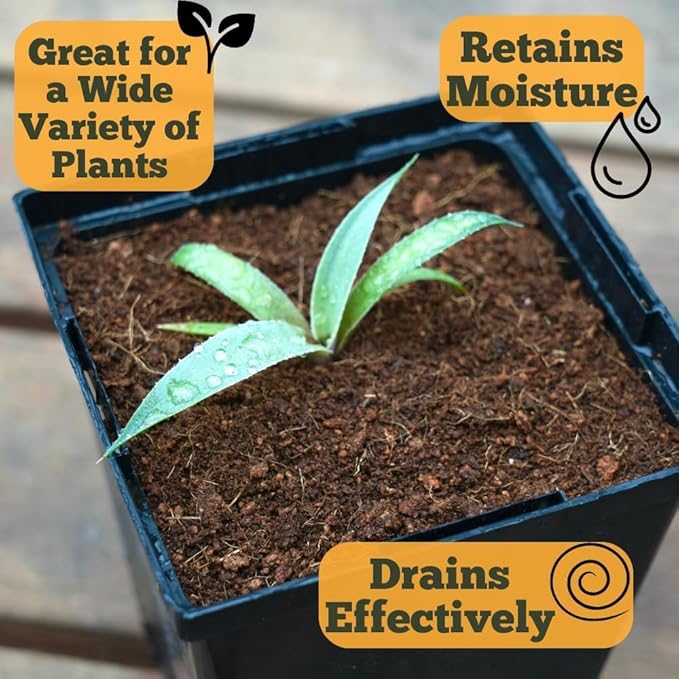 Happy Trees Coco Coir Loose Coconut Fiber Growing Medium, Potting Mix, Seed-Starting, Premium Quality, Triple-Washed for Low Salt/EC, pH Balanced, Peat-Free, Organic, 9 Quarts (10L)