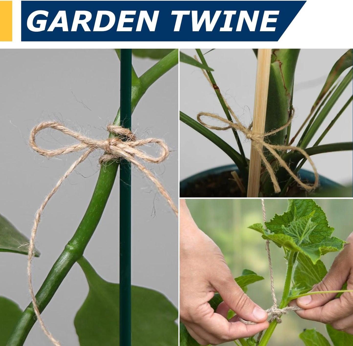 Vanhench 400Feet Natural Jute Twine String, Bulk Hemp Jute Rope Cord Twine for Crafts Gardening, Gift Wrapping, Arts & Crafts, Wedding Décor, Packing Material Burlap Ribbon, Christmas