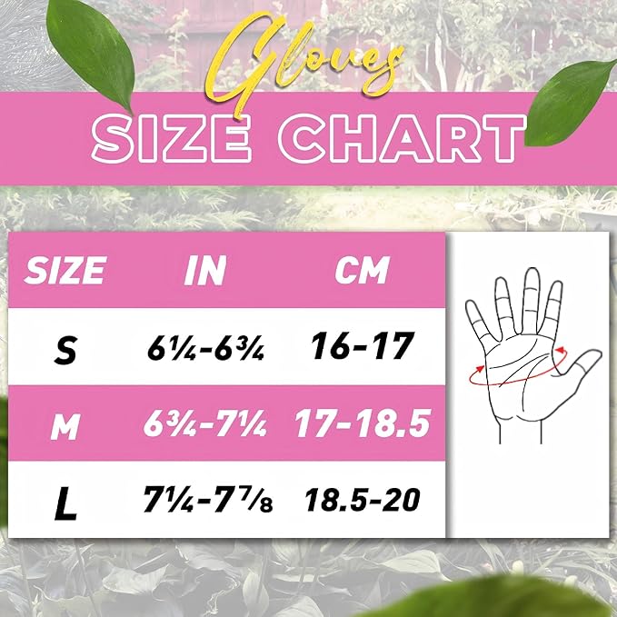 HANDLANDY Gardening Gloves for Women, Breathable Ladies Leather Garden Yard Gloves Best Gift for Gardeners