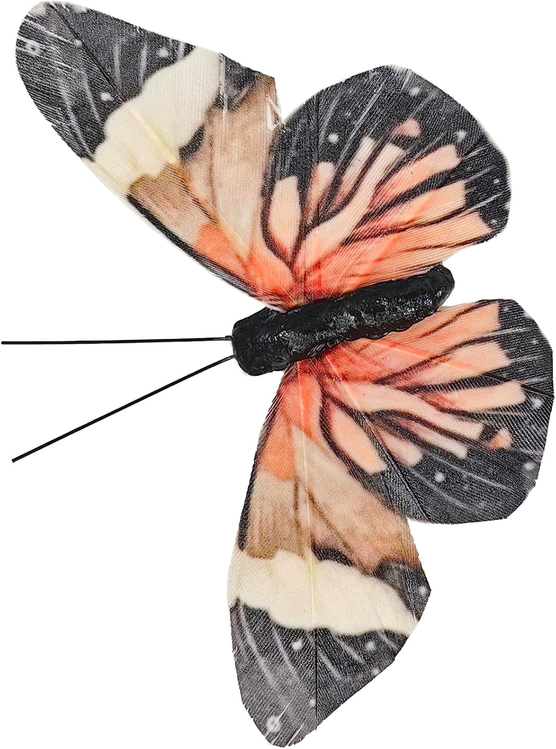 Cartanfill- Artificial Feather Simulation Butterfly Party Decoration Set, a Set of 12 Pieces with Clips, Used for Home Decoration in 12 Colors.… (B Clip)