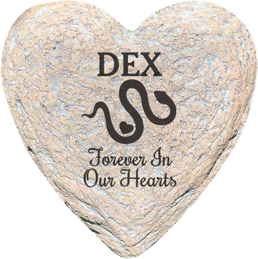 GiftsForYouNow Engraved Assorted Animals with Heart Memorial Heart Garden Stone, Snake Our