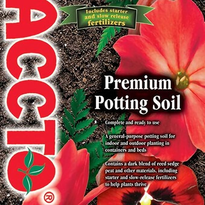 Michigan Peat General All Purpose Premium Potting Soil with Perlite for Indoor Outdoor Pots, Planters, Raised Bed, and Container Gardening, 50 Pounds