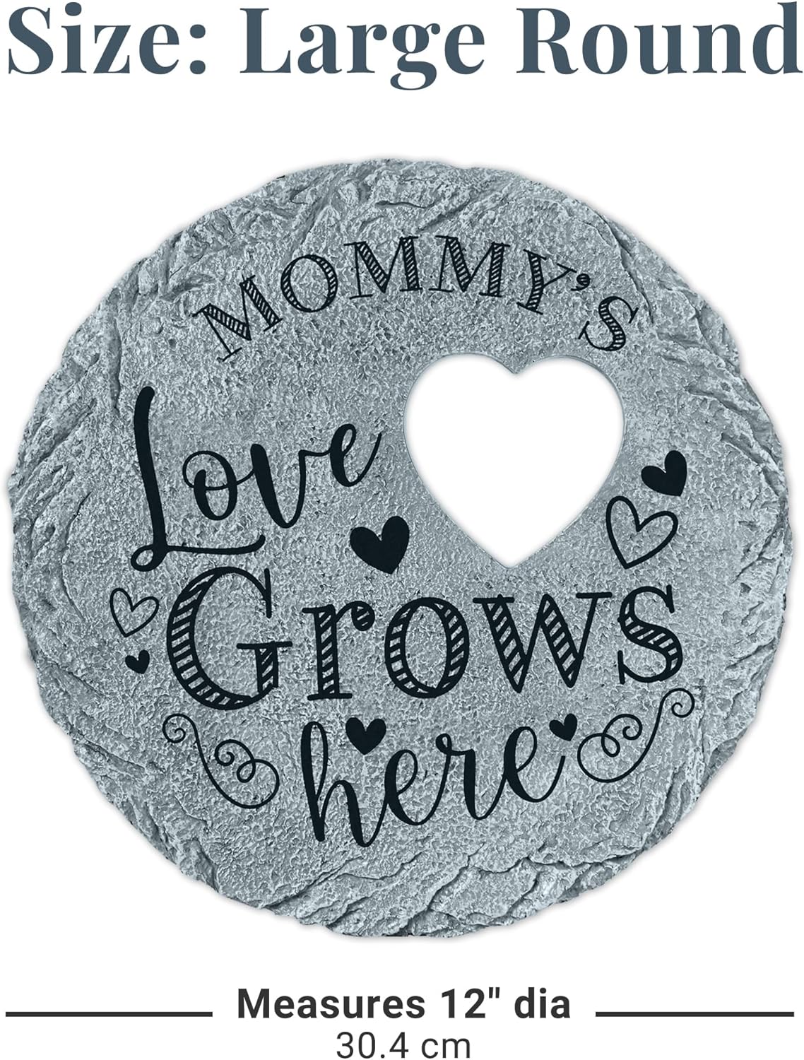 Let's Make Memories Personalized Garden Stone - Resin - Custom Garden Décor - Heart Stepping Stone - for Dad - for Father's Day