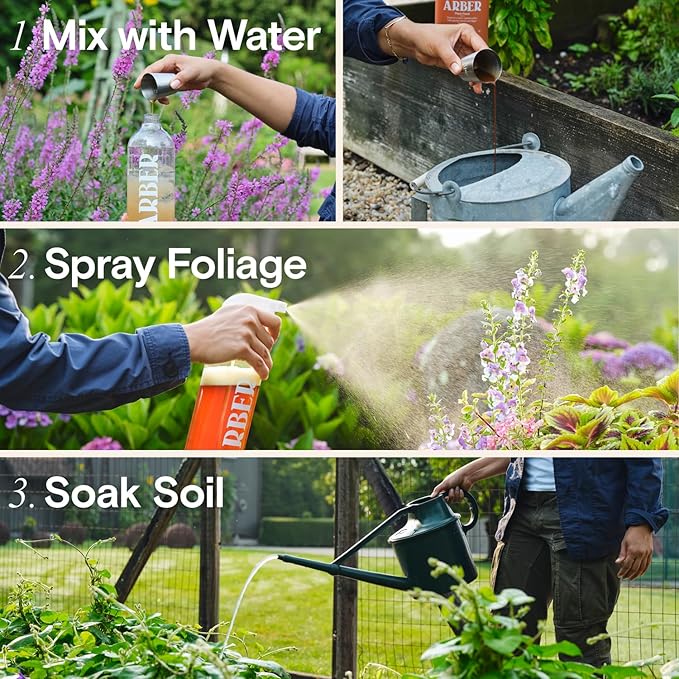 Organic Insecticide & Fungicide for Plants – Indoor & Outdoor Plant – Controls Powdery Mildew, Spider Mites, Aphids, Gnats & More – Safe Pesticide for Houseplant Insect Control, Vegetables & Lawns