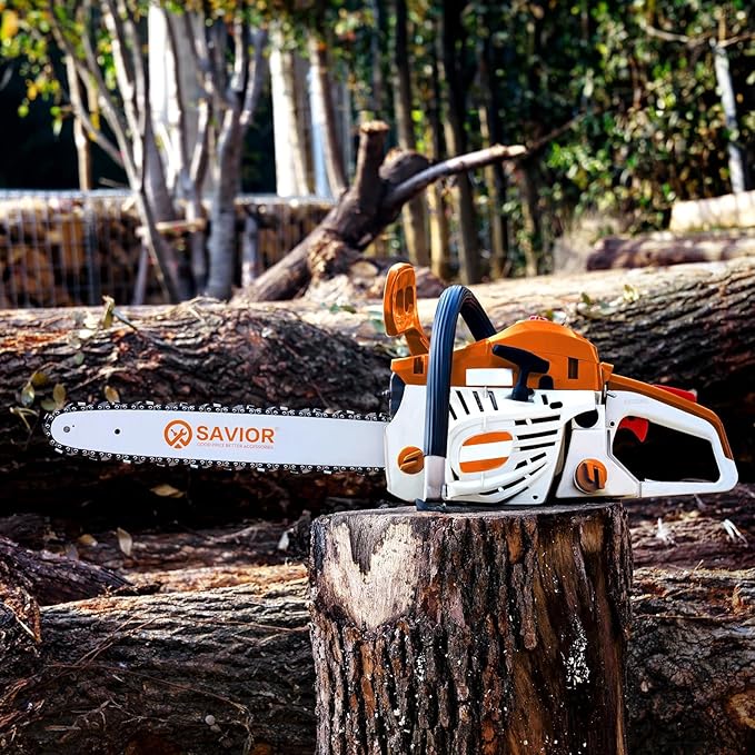 Savior R44 12 Inch Chainsaw Chain 3/8" LP Pitch, 043" Gauge, 44 Drive Links Replacement 61PMM3 44, 90PX044 12-Inch Saw Chain, For Stihl MS170 MS171 MS180C-B MS180C-BE MS181 Chain and More (3 Chains)