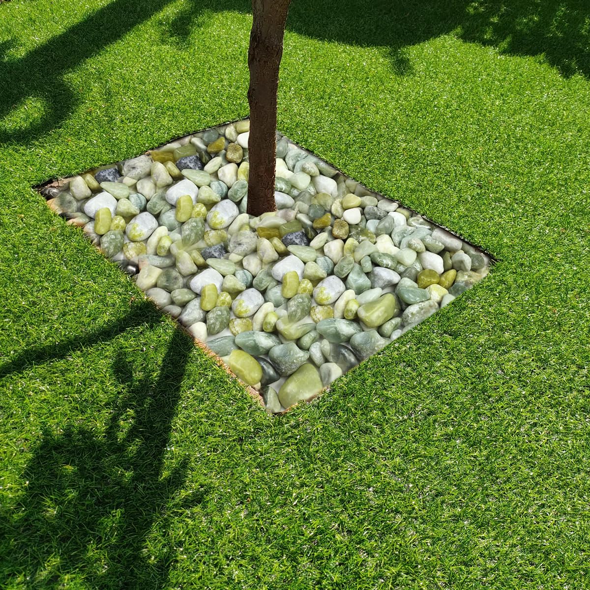 5lbs Jade Pebbles for Indoor Plants, 2-3 Inch Natural River Rocks, High Polished Decorative Stones Vase Filler Fish Tank Aquariums Landscaping Garden Outdoor and Indoor DIY