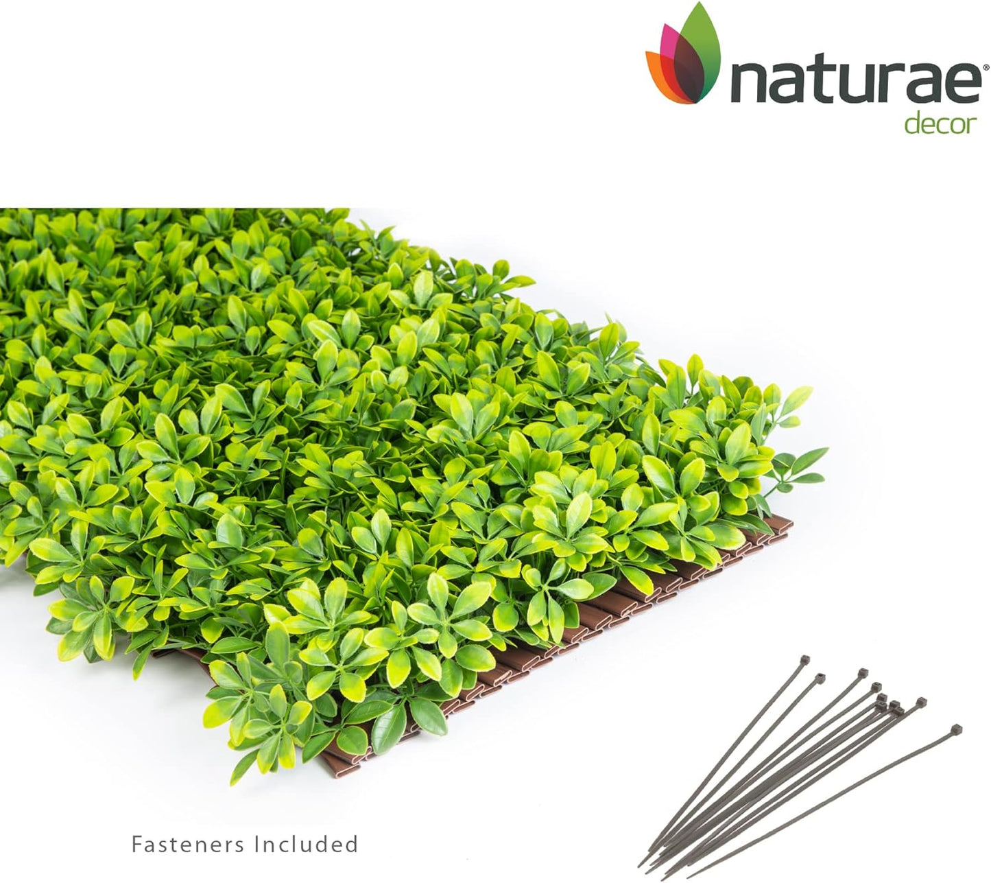 Naturae Decor PVC Expandable Trellis - Outdoor Privacy Screen - Sturdy and Flexible - Realistic Look - 36 in x 72 in - Schefflera Leaves