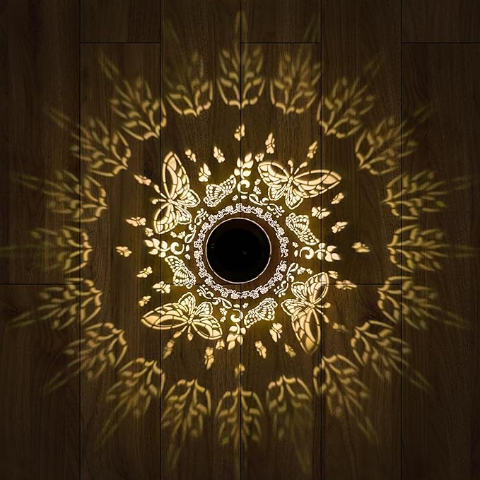 Christmas Gifts for Women Butterfly Solar Lanterns Outdoor Waterproof Metal Hanging Solar Lights for Yard Garden Decor Butterfly Birthday Thanksgiving Gardening Gifts for Mom Grandma