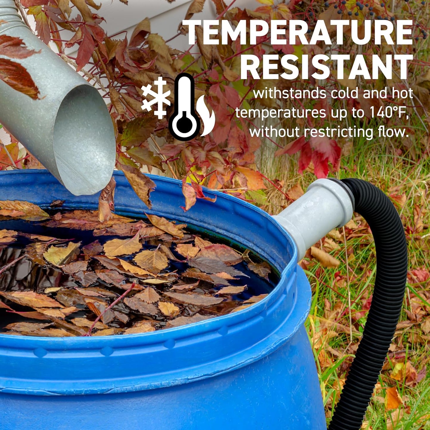 Sealproof 1" Dia. Corrugated Pond Tubing 1-Inch ID, 20 FT Length, Black PVC Kinkproof Strong Flex Tubing Made in USA