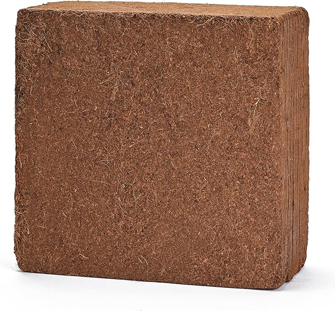 Mycelium Coco Coir Brick I Expandable Organic Coconut Fiber Substrate for Terrarium I Ideal for Reptiles Bedding, Nesting & Burrowing I OMRI Certified & Non-GMO Soil Alternative, 10lbs