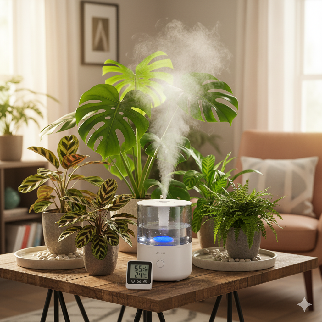 4-4 The Critical Role of Humidity: Creating a Perfect Indoor Mini-Greenhouse with Humidifiers and Plants Petal Pals