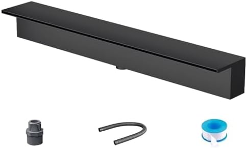 Waterfall Spillway 72 Inch - Garden Fountain Waterfall Embedded Mounting, Heavy Duty Stainless Steel Spray Water Accessories for Pond and Patio