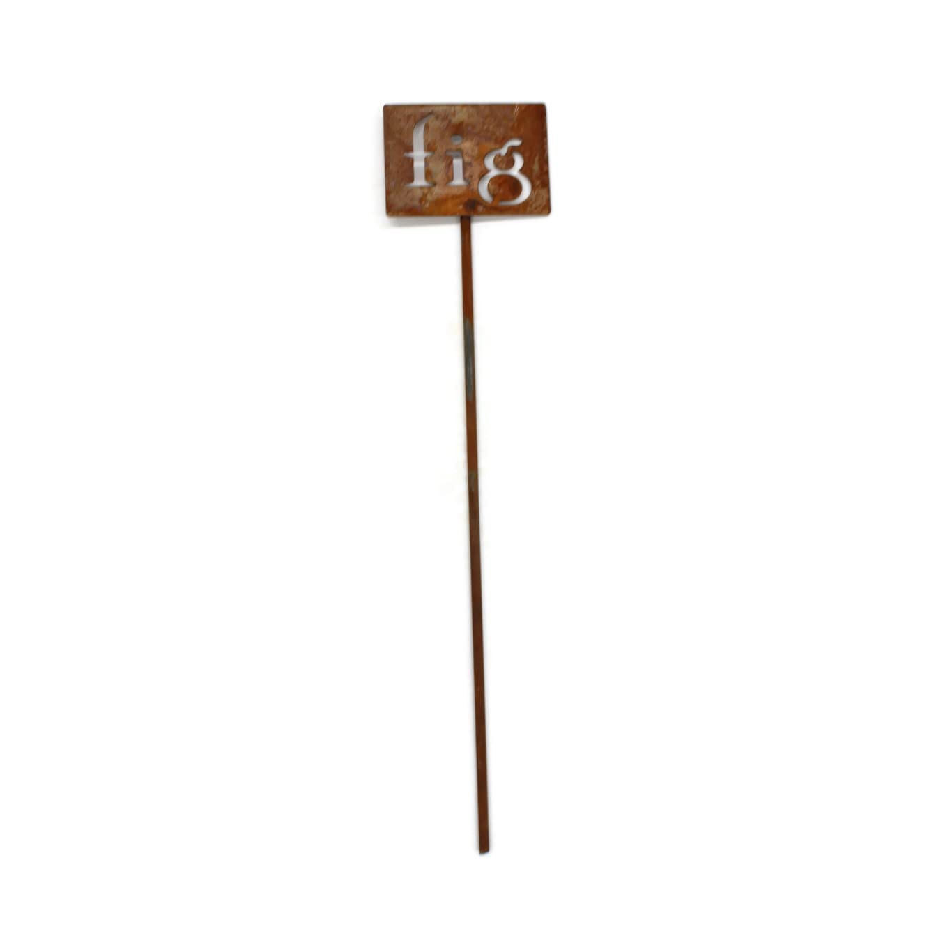 Classic Metal Garden Markers 19 Inches Tall (fig, Naturally Rusted)