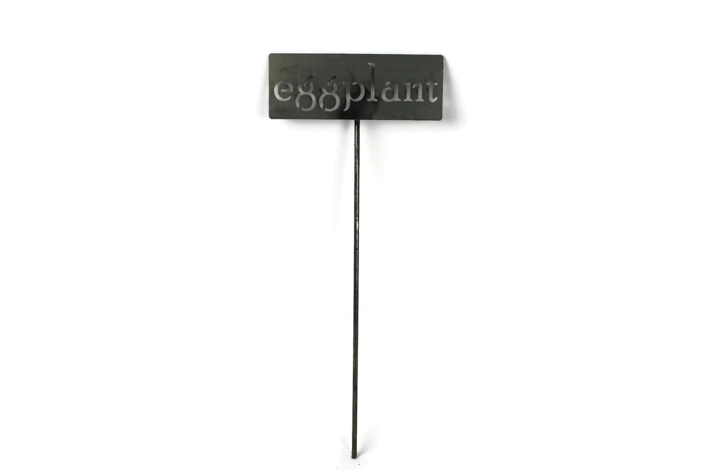 Classic Metal Garden Markers 19 Inches Tall (eggplant, Raw, Unfinished Steel (will rust with time))