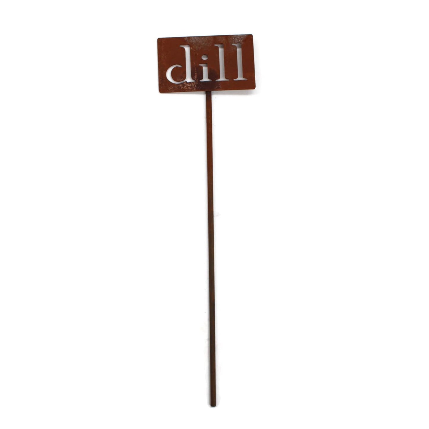Classic Metal Garden Markers 19 Inches Tall (dill, Naturally Rusted)