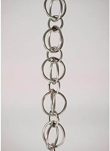 Nutshell Stores Double Loops Rain Chain - Stainless Steel - 10 Feet