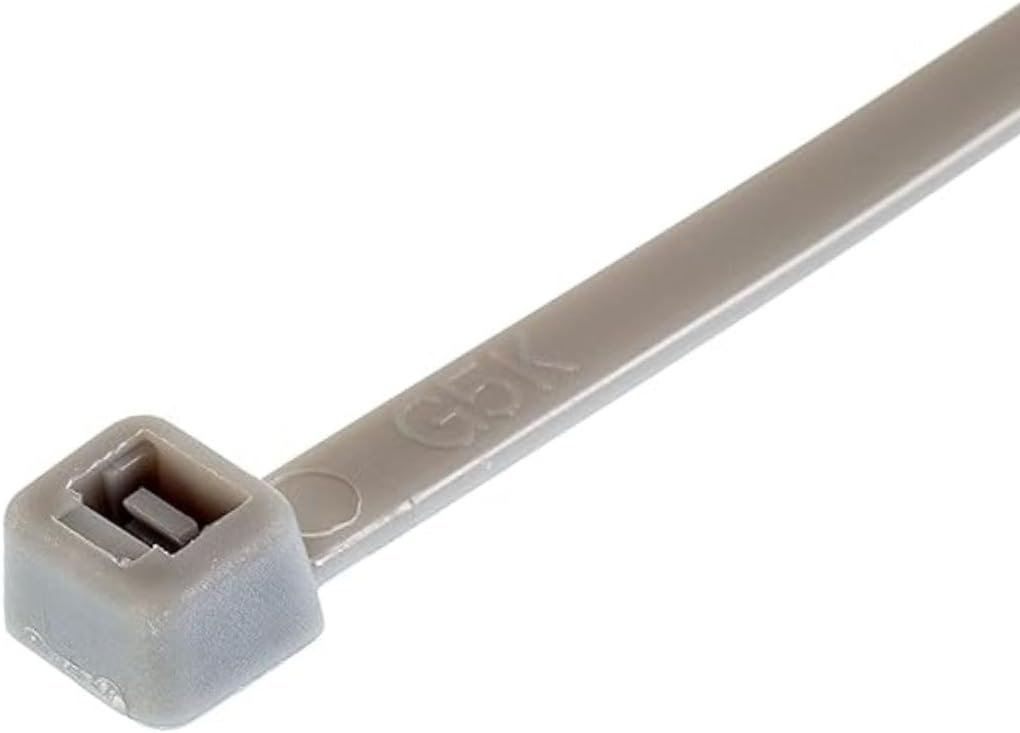 GTSE 6 Inch Silver/Gray Zip Ties, 100 Pack, 40lb Strength, UV Resistant Strong Nylon Grey Cable Ties, Self-Locking 6" Tie Wraps