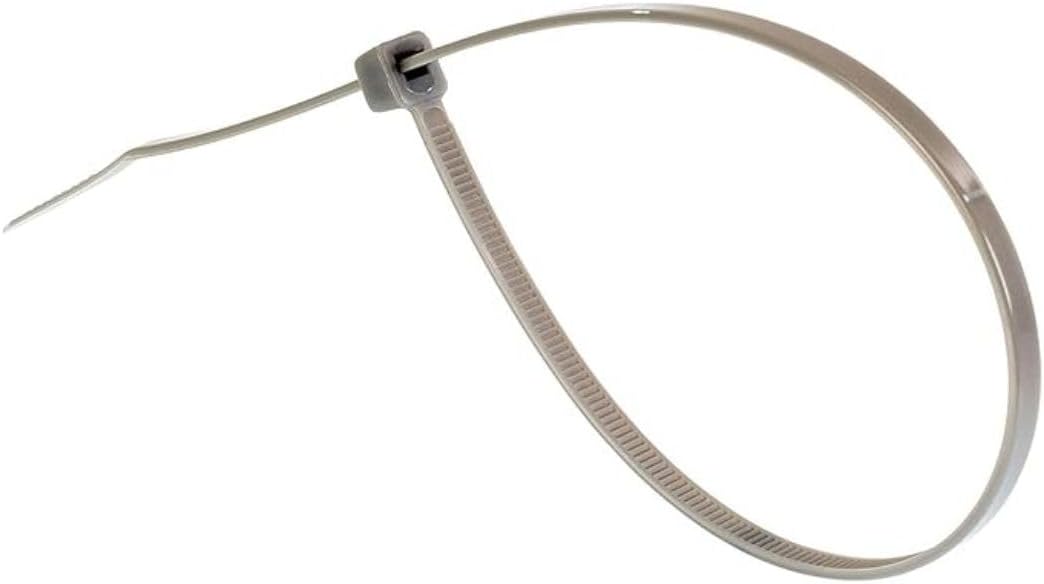 GTSE 12 Inch Silver/Gray Zip Ties, 100 Pack, 50lb Strength, UV Resistant Long Nylon Grey Cable Ties, Self-Locking 12" Tie Wraps