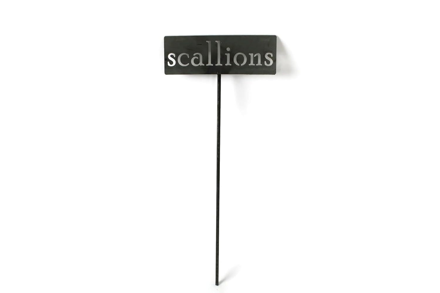 Classic Metal Garden Markers 19 Inches Tall (scallions, Raw, Unfinished Steel (will rust with time))