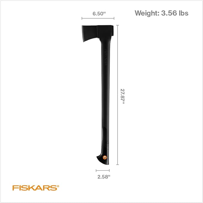 Fiskars 28" Chopping Axe, Ultra-Sharp Blade for Kindling with Ease, Weight Balanced, Garden and Outdoor Gear, 3.5 pounds, Black