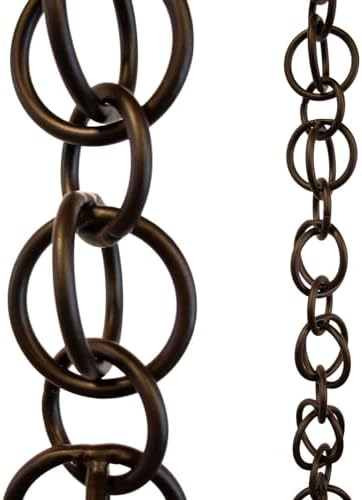 Nutshell Stores Double Loops Rain Chain - Bronze - 15 Feet
