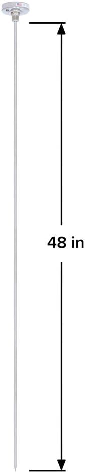 REOTEMP Heavy Duty Compost Thermometer - Fahrenheit and Celsius (48 Inch Stem), Made in The USA