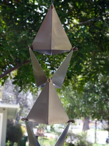 Nutshell Stores Origami Rain Chain - Stainless Steel - 15 Feet