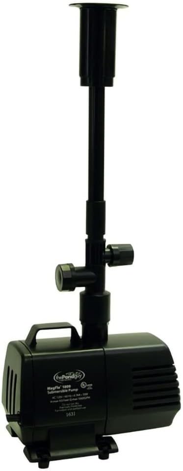 The Pond Guy MagFlo High-Efficiency Compact Pump for Small Water Gardens, Quiet Multi-Purpose System for Waterfalls, Fountains or Spitters, 460 GPH