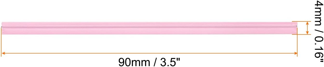 HARFINGTON 1000pcs Bag Twist Ties 3.5" Reusable Kraft Paper Twist Ties Wire Cable Ties for Party Bread Candy Cake, Light Pink