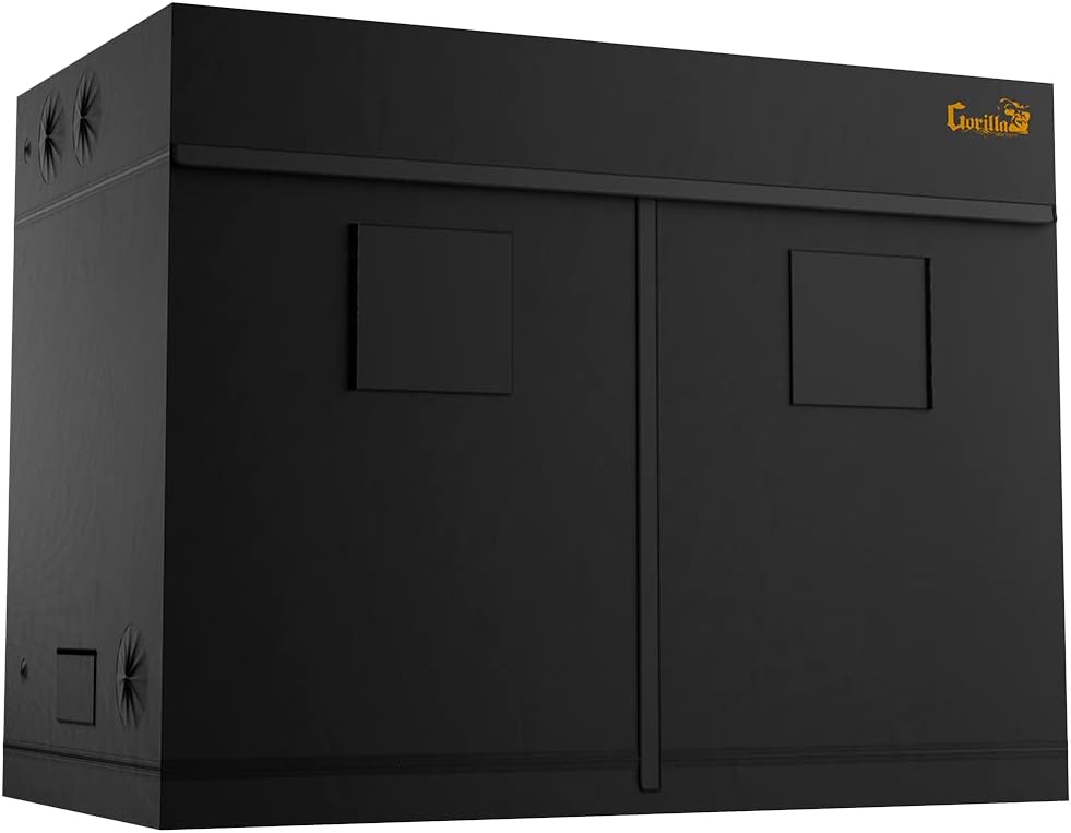 Gorilla Grow Tent Pro 5 x 9 x 6'11 to 7'11 w/Included Extension Kit - Tallest Premium Indoor Grow Tent, Thickest & Most Durable Gorilla Canvas, Strongest w/ 300lb Hang Capacity, Hydroponic Grow Box