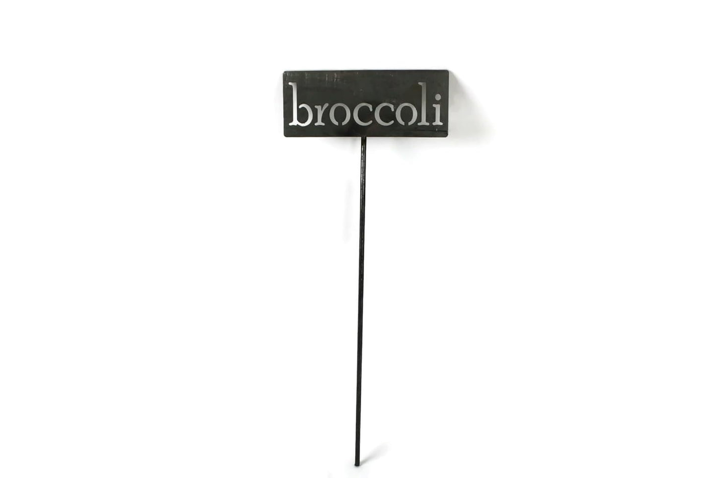 Classic Metal Garden Markers 19 Inches Tall (broccoli, Raw, Unfinished Steel (will rust with time))