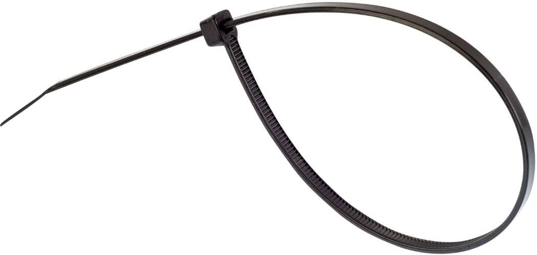 GTSE 14 Inch Black Zip Ties, 100 Pack, 50lb Strength, UV Resistant Long Nylon Cable Ties, Self-Locking 14" Tie Wraps