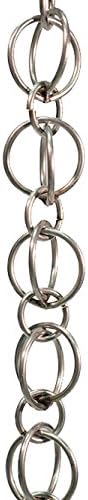 Nutshell Stores Double Loops Rain Chain - Stainless Steel - 12 Feet
