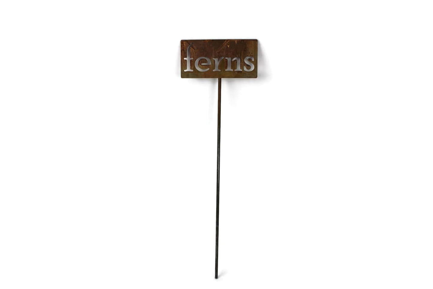 Classic Metal Garden Markers 19 Inches Tall (ferns, Naturally Rusted)