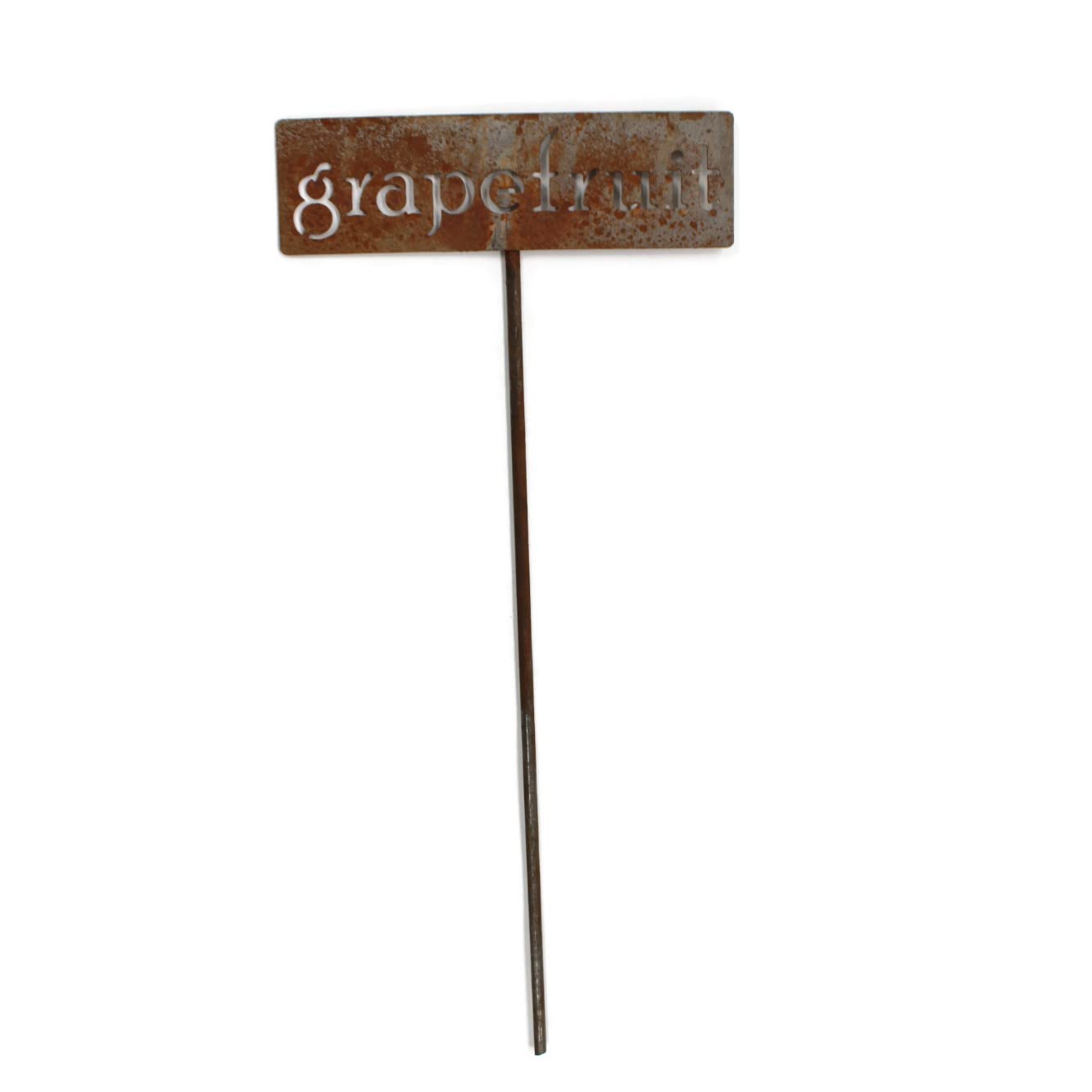 Classic Metal Garden Markers 19 Inches Tall (grapefruit, Naturally Rusted)