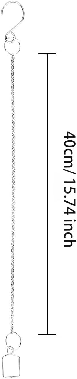 MerryNine Pendant Chains 10pcs, Metal Sun Catcher Chains for Pendant Prisms, 16 Inch Prismatic Ball Suspension Chain with Hook for Crystal Prism Decoration DIY Crystal Decoration