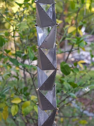 Nutshell Stores Origami Rain Chain - Stainless Steel - 17 Feet