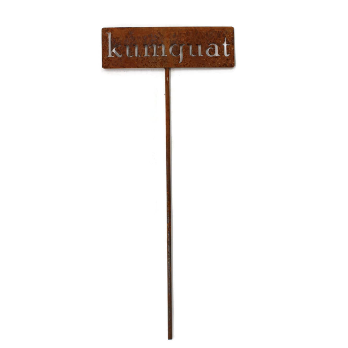 Classic Metal Garden Markers 19 Inches Tall (kumquat, Naturally Rusted)