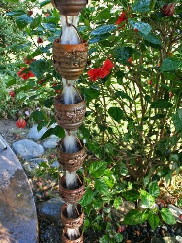 Nutshell Stores Honeybee & Hive Copper Rain Chain - Copper - 19 Feet