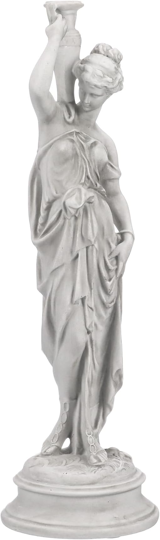 Design Toscano Dione the Divine Greek Water Woman Indoor/Outdoor Garden Statue, Medium, 22 inches tall, Cast Stone Resin, Antique Stone Finish