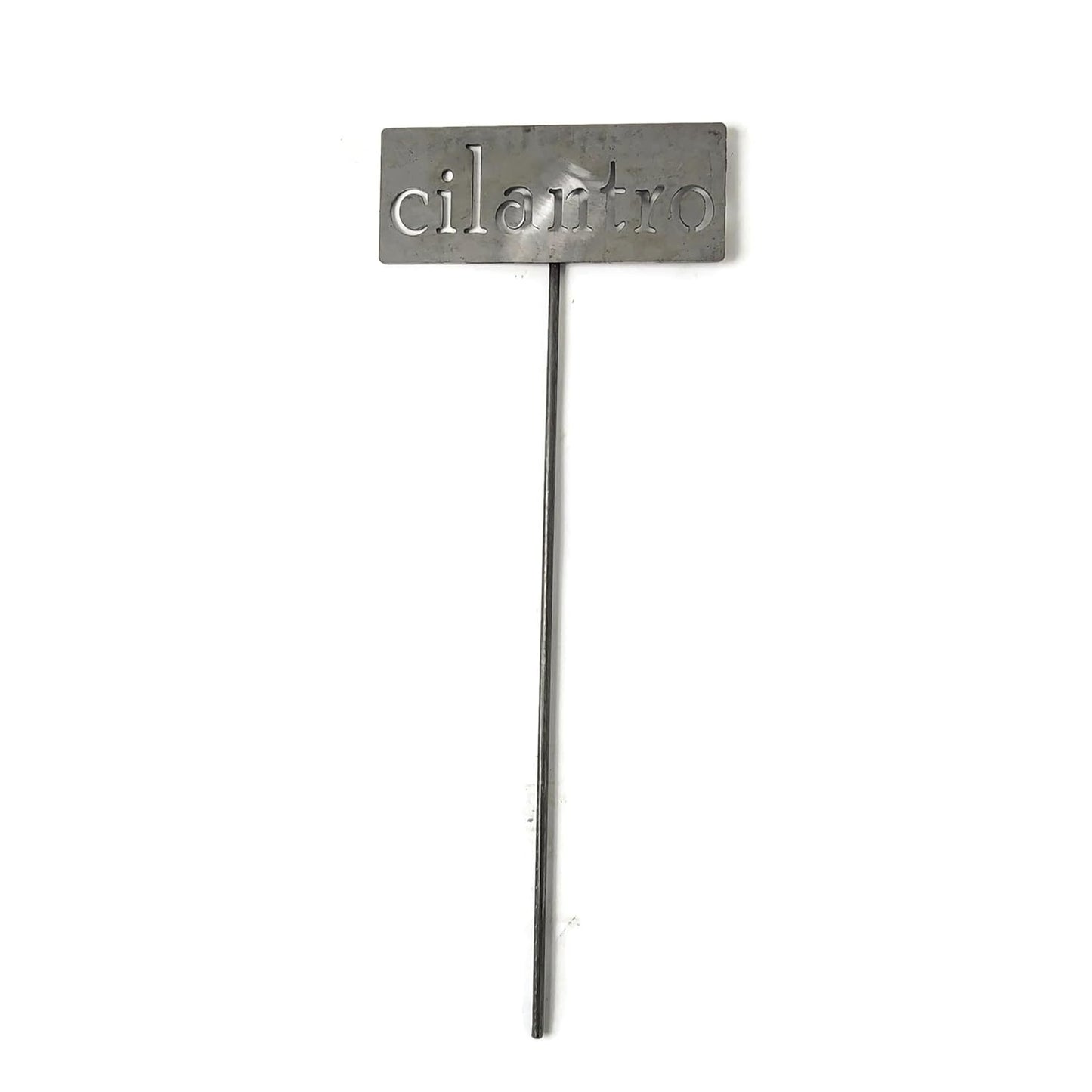 Classic Metal Garden Markers 19 Inches Tall (cilantro, Raw, Unfinished Steel (will rust with time))