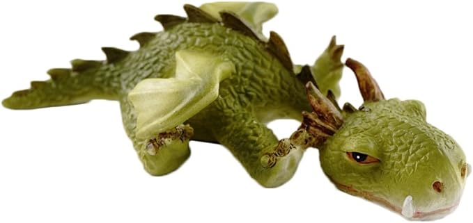 Top Collection Miniature Fairy Garden and Terrarium Statue, Sleepy Mini Dragon