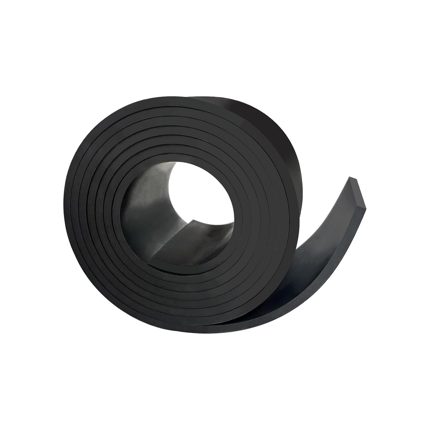 Black Solid Rubber Strip, 1/4 (.25)" Thick X 4" Wide X 10'Long, Solid Flat Rubber Roll for Anti-Slip, Anti-Vibration, DIY Gaskets, Crafts, Sealing, Supports, Protection