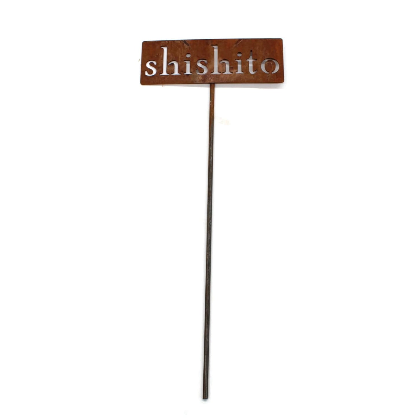 Classic Metal Garden Markers 19 Inches Tall (shishito, Naturally Rusted)